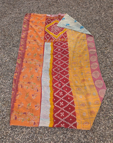 Vtg fabric boho patchwork - vtg,