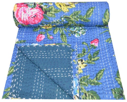 Floral blue print indian - print,